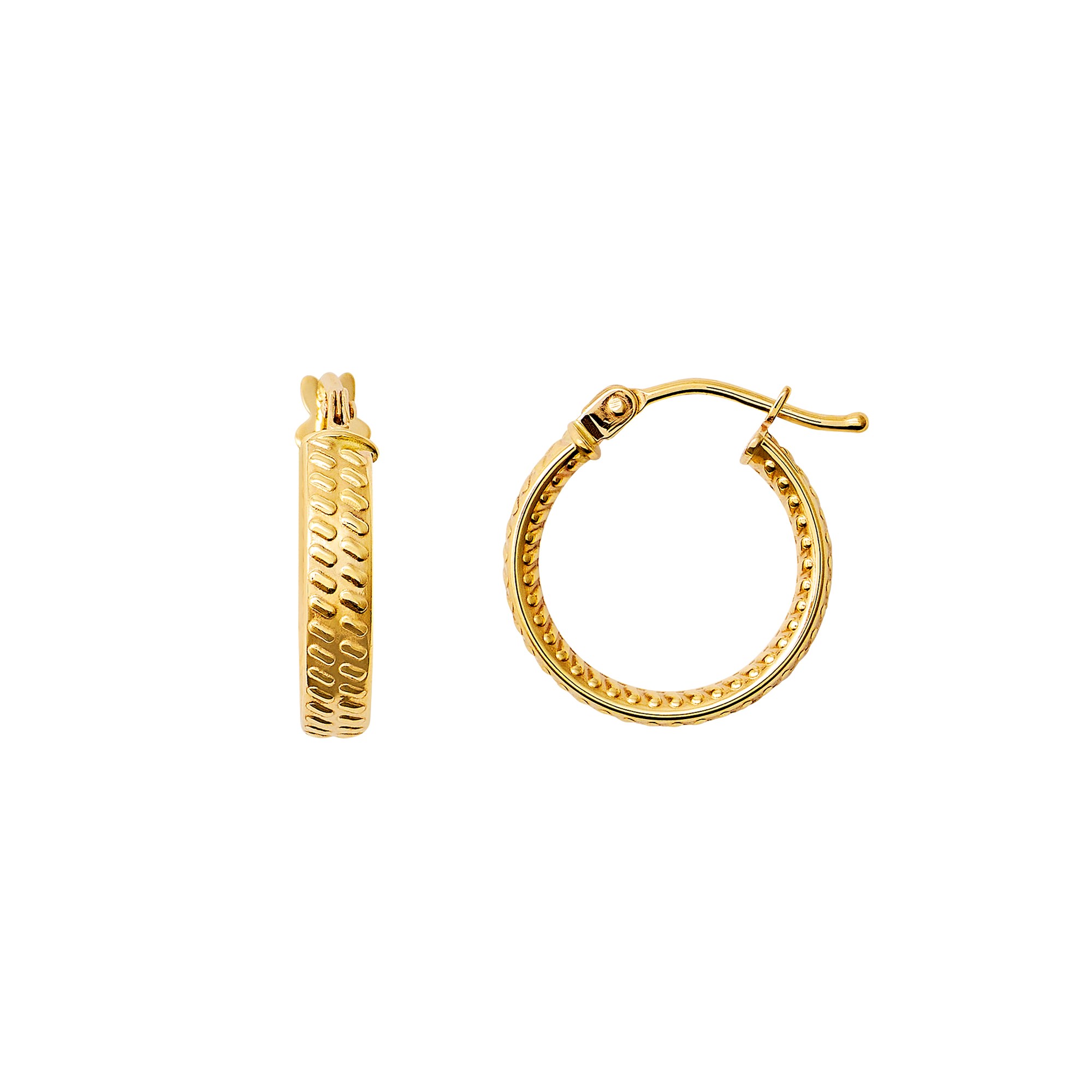 XENOX XG14K6014G - Gelbgold 585 Creolen - poliert – Ansicht 2