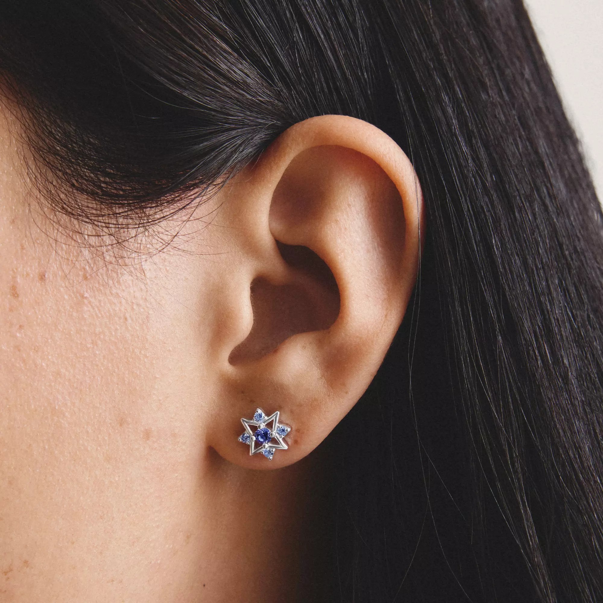 Thomas Sabo Midnight Sky - Ohrstecker Stern - 925 Sterling Silber - Zirkonia - Nanokristall blau – Ansicht 3