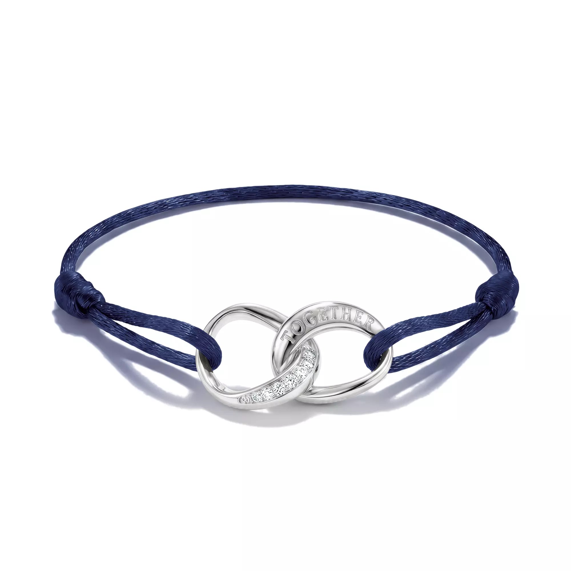 Thomas Sabo Together - Armband - 24 cm - Sterling Silber recy. & Zirkonia - dunkelblau