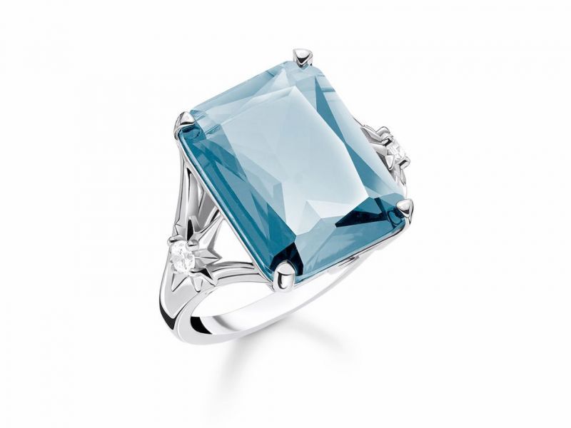 THOMAS SABO Bracciale Donna A Pinna Caudale Con Pietre Blu - Argento Sterling 925 Annerito, Lunghezza 16 Cm - Gioiello Con Zirconia, Simbolo Di Libertà