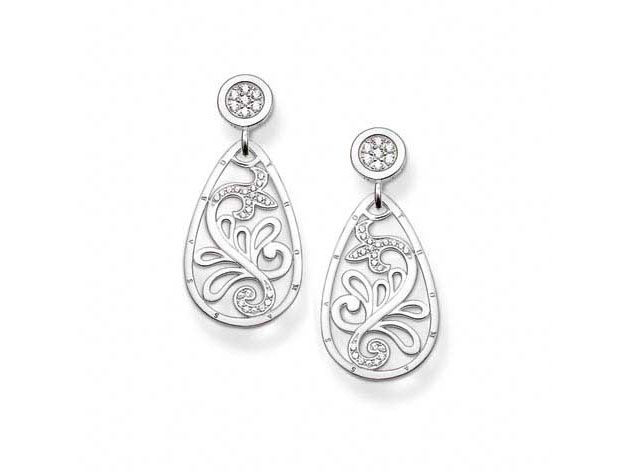 THOMAS SABO Paar Ohrstecker »Classic Pavé Schwarz, Classic Pavé Weiß,« mit Zirkonia (synth